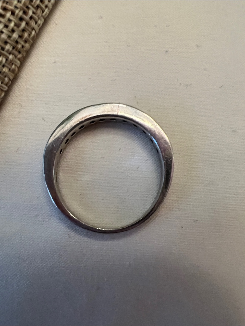 Sterling Silver Channel-Set cz Eternity Band - Silver - Picture 7 of 7